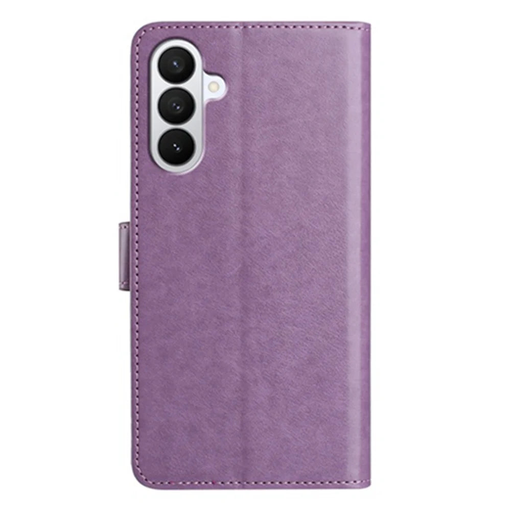 For Samsung Galaxy A57 5G Wallet Phone Case Stand PU Leather Folio Flip Cover with 8 Card Slot - Purple - 2