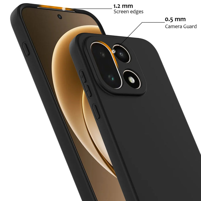 For OnePlus 15 5G Magnetic Case Anti-Drop Liquid Silicone Phone Cover - Black - 6