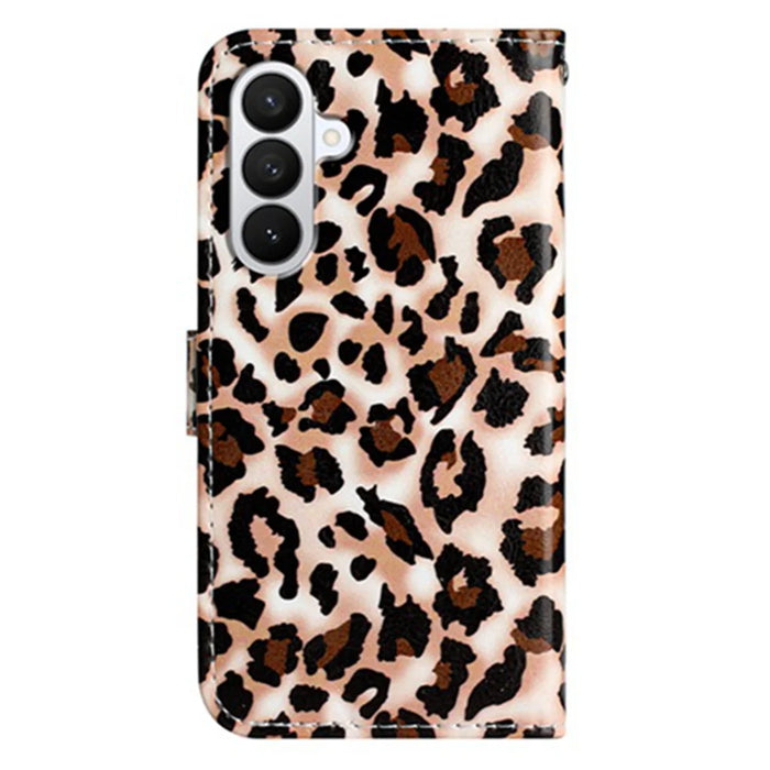 For Samsung Galaxy A37 5G Wallet Case Printed Pattern PU Leather Stand Phone Cover with Strap - Leopard Print - 2