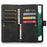 For Samsung Galaxy S23+ Split Leather Flip Wallet Case Stand Multiple Card Slots Magnetic Protect Phone Cover with Hand Strap - Black - 2