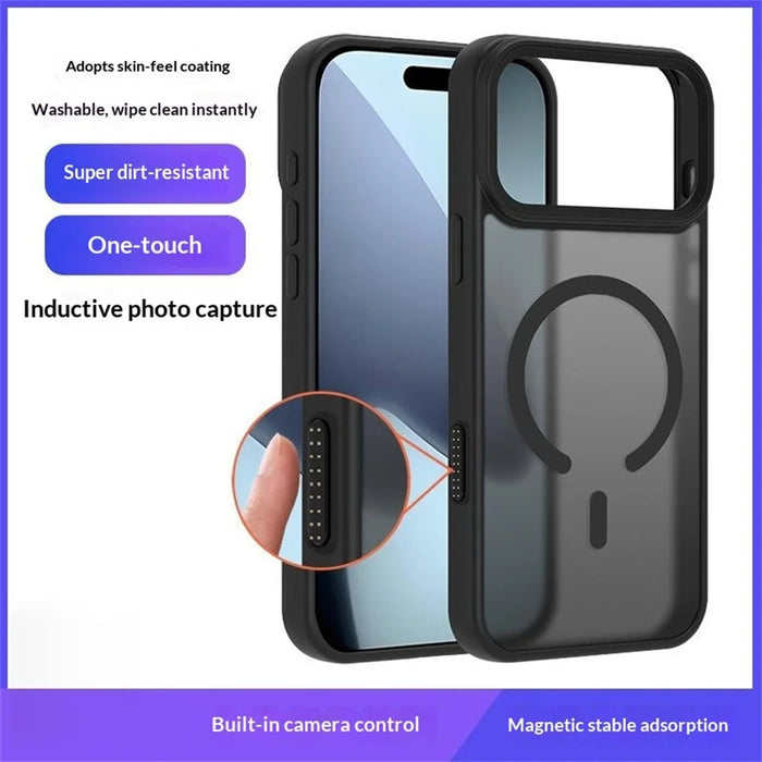 For iPhone 17 Pro Max Case AI Touch Camera Button PC TPU Phone Cover Compatible with MagSafe - Black - 3