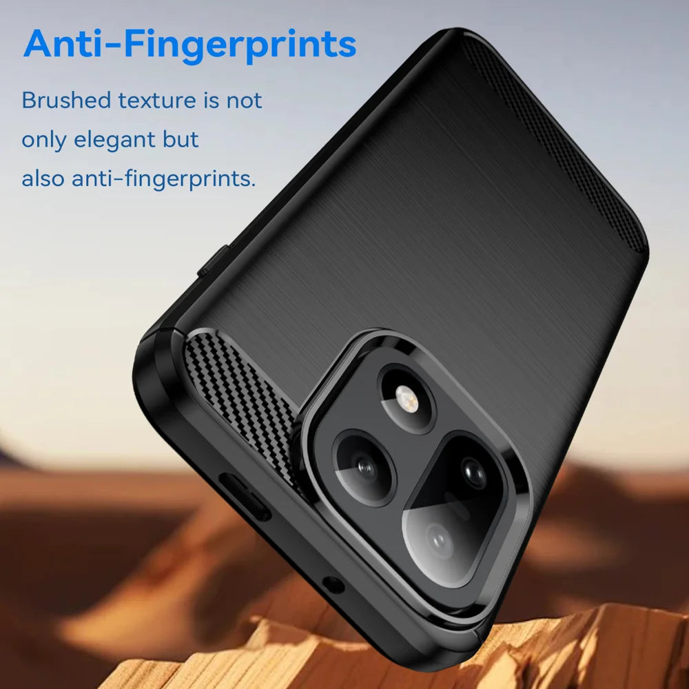 WANLONFENG For OnePlus 15 5G Case with Screen Film  LS Series Big Lens Hole Brushed Texture TPU Phone Cover - Black - 4