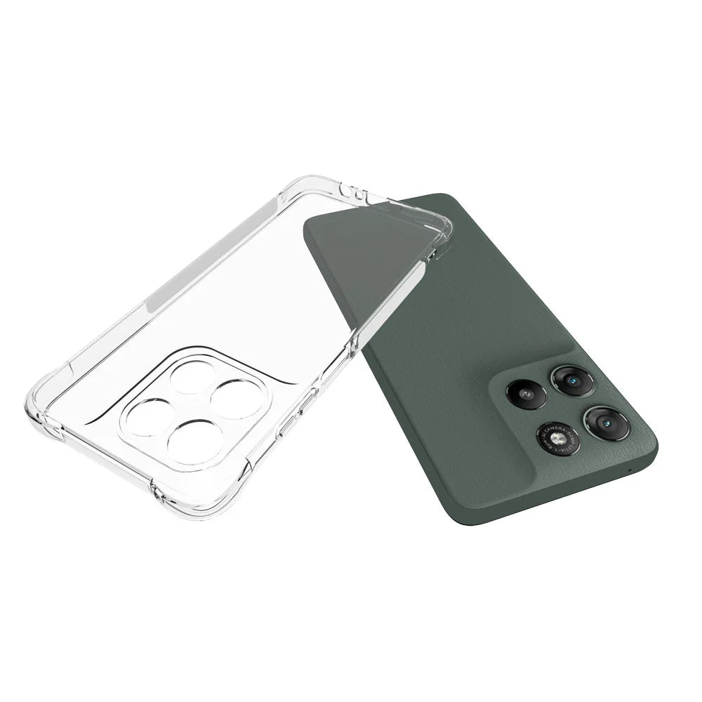 WANLONFENG For Motorola Moto G67 Power 5G Case  WL Series 2.0mm TPU Phone Cover with Tempered Glass Film - Transparent - 4
