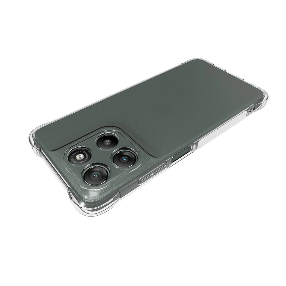 WANLONFENG For Motorola Moto G67 Power 5G Case  WL Series 2.0mm TPU Phone Cover with Tempered Glass Film - Transparent - 5