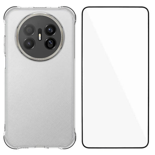 WANLONFENG For Huawei Mate 70 Air Case  WL Series 2.0mm TPU Phone Cover with Tempered Glass Film - Transparent - 1