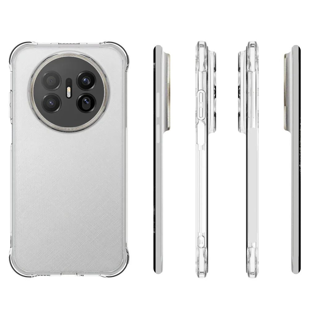 WANLONFENG For Huawei Mate 70 Air Case  WL Series 2.0mm TPU Phone Cover with Tempered Glass Film - Transparent - 3