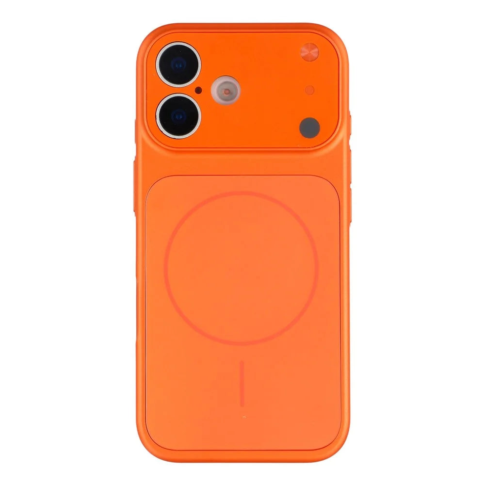 For iPhone 16 Case Compatible with MagSafe AG Matte Glass Shockproof Phone Cover - Orange - 3