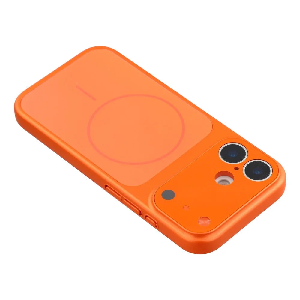 For iPhone 16 Case Compatible with MagSafe AG Matte Glass Shockproof Phone Cover - Orange - 6