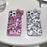 For iPhone 15 Pro Max Hybrid Case Leopard Bow Pattern TPU PC Phone Cover 3D Rhinestone Bowknot Decor - Silver - 6