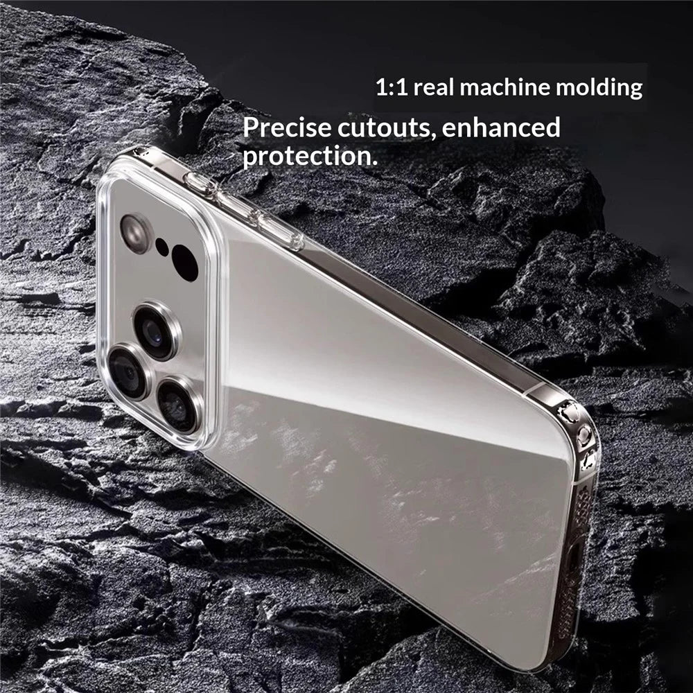 For iPhone 17 Pro Case 2.0mm Clear TPU Phone Case with AI Camera Button - 6