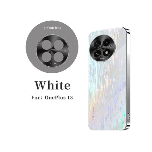 For OnePlus 13 Colorful Phone Case Ultra Slim Dropproof Hard PC Back Cover - White - 1