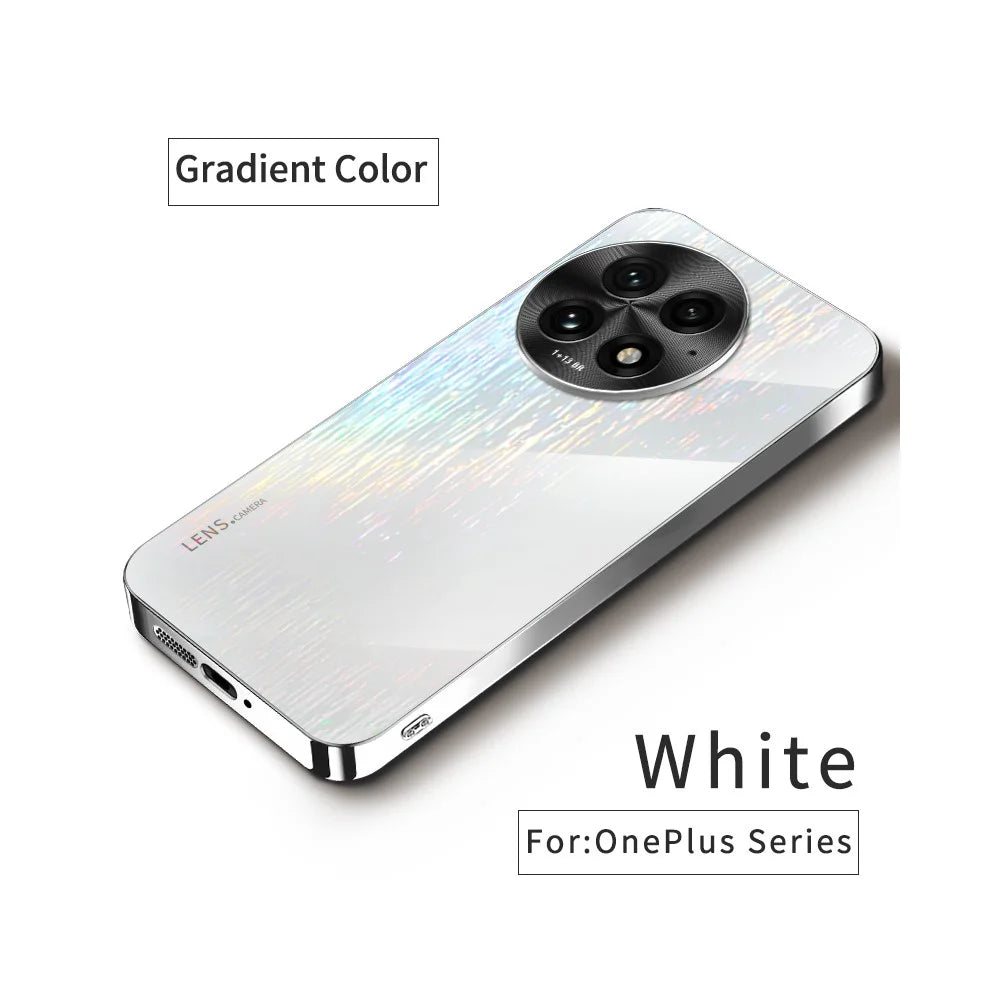 For OnePlus 13 Colorful Phone Case Ultra Slim Dropproof Hard PC Back Cover - White - 2