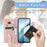 For ZTE Blade A36 Case Wallet Mandala Flower Leather Phone Cover Stand View - Rose Gold - 6