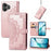 For ZTE Blade A36 Case Wallet Mandala Flower Leather Phone Cover Stand View - Rose Gold - 7