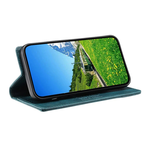 TTUDRCH Style 007 For Samsung Galaxy A27 5G Leather Case RFID Blocking Wallet Stand Phone Cover - Blackish Green - 2
