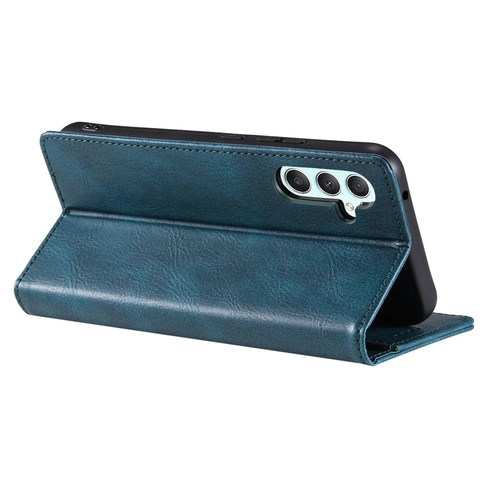 TTUDRCH Style 007 For Samsung Galaxy A27 5G Leather Case RFID Blocking Wallet Stand Phone Cover - Blackish Green - 4