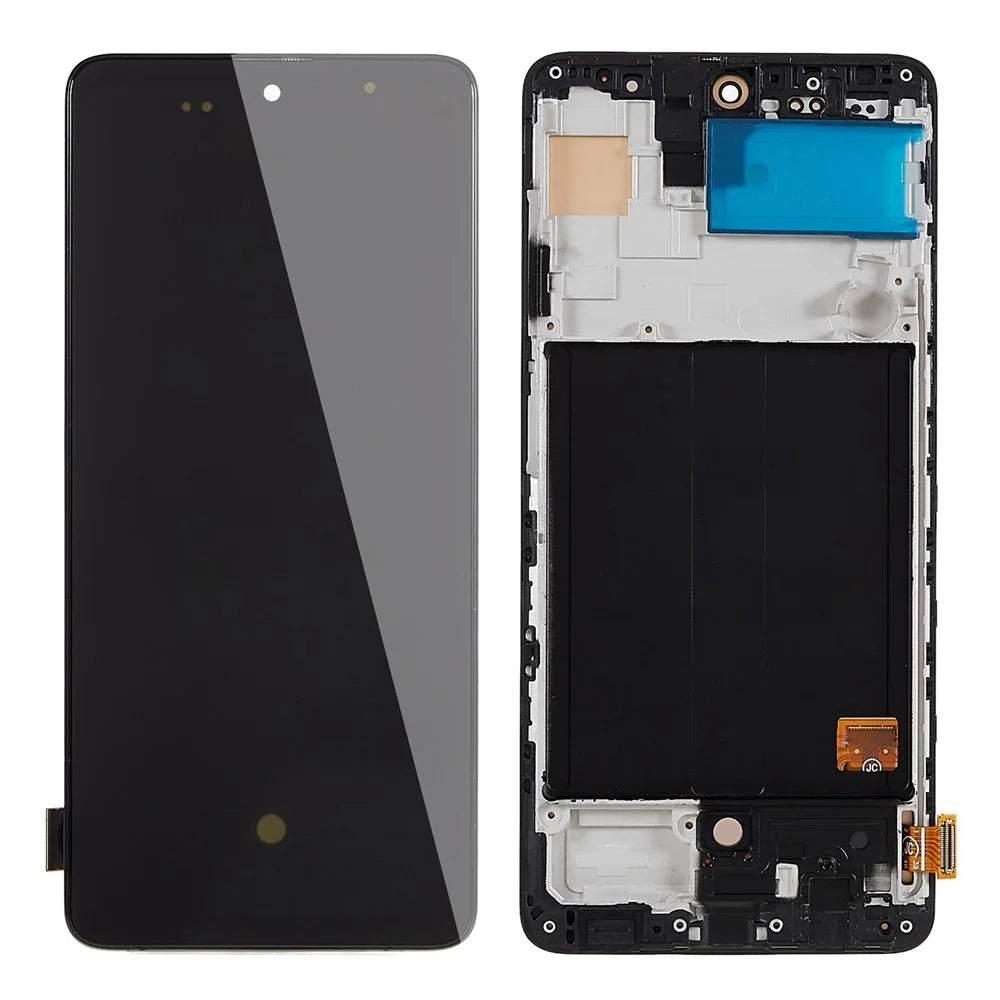 For Samsung Galaxy A51 4G SM-A515 Grade C OLED Screen and Digitizer Assembly + Frame (without Logo) - 1