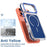 For iPhone 17 Pro Case Compatible with MagSafe Dual Color Shockproof TPU PC Phone Cover - Blue - 5