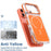 For iPhone 17 Pro Max Case Compatible with MagSafe Dual Color Shockproof TPU PC Phone Cover - Orange - 5