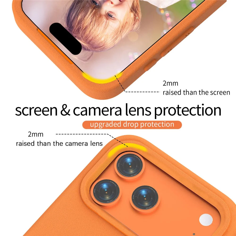 For iPhone 18 Pro / 17 Pro Case Penguin Design Kickstand Shockproof EVA Phone Cover - Orange - 3