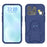 For iPhone 16 Pro Max Case Penguin Design Kickstand Shockproof EVA Phone Cover - Navy Blue - 1