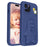 For iPhone 15 Case Penguin Design Kickstand Shockproof EVA Phone Cover - Navy Blue - 2