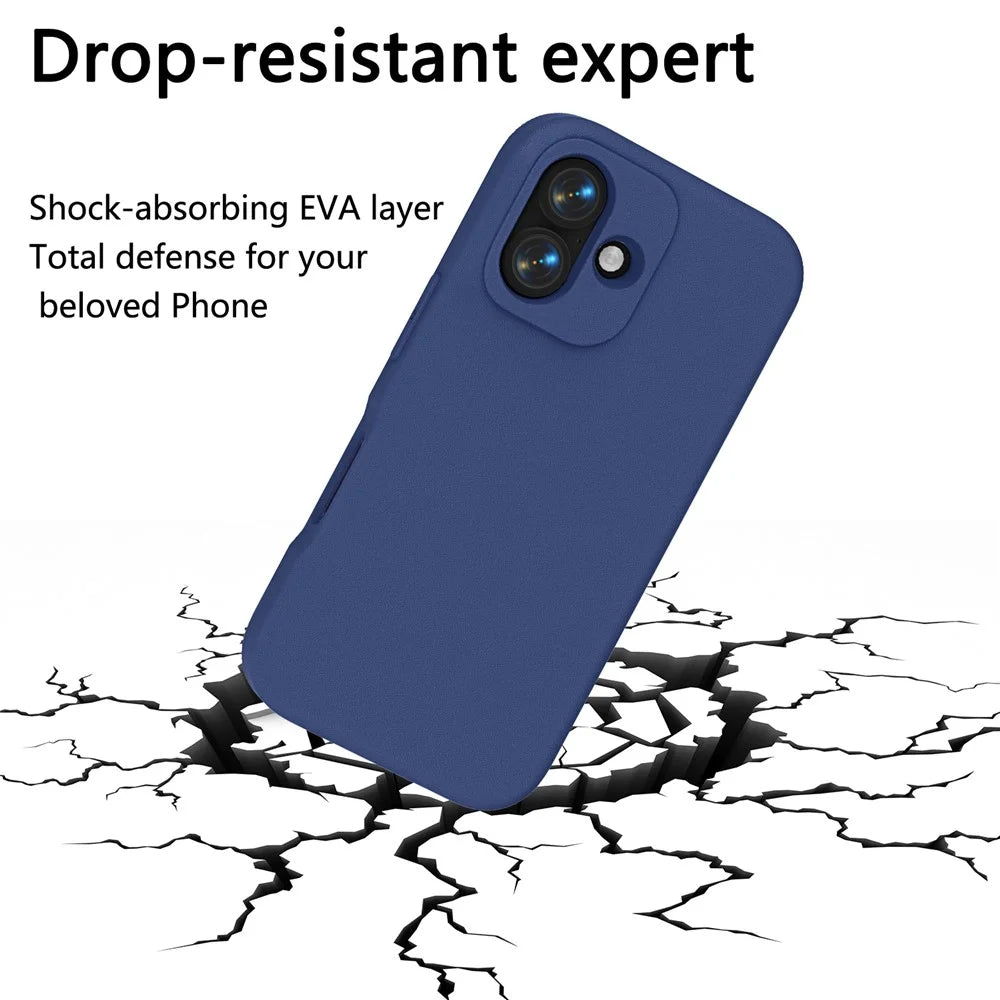 For iPhone 17 Case Shockproof EVA Phone Back Cover - Navy Blue - 4