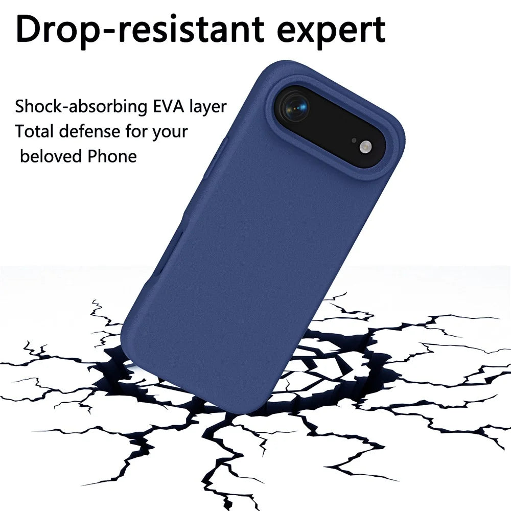 For iPhone Air Case Shockproof EVA Phone Back Cover - Navy Blue - 3