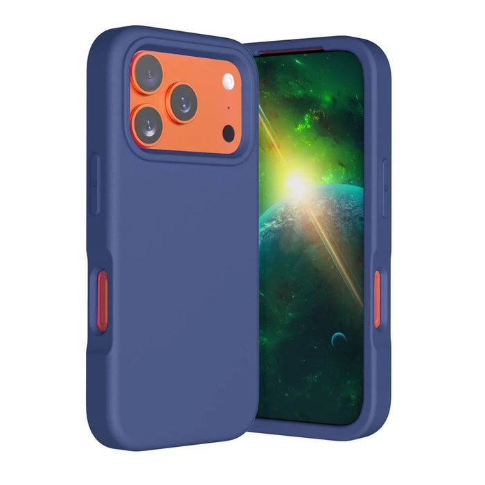 For iPhone 18 Pro / 17 Pro Case Shockproof EVA Phone Back Cover - Navy Blue - 1