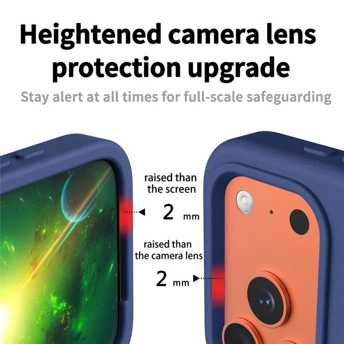 For iPhone 18 Pro / 17 Pro Case Shockproof EVA Phone Back Cover - Navy Blue - 2