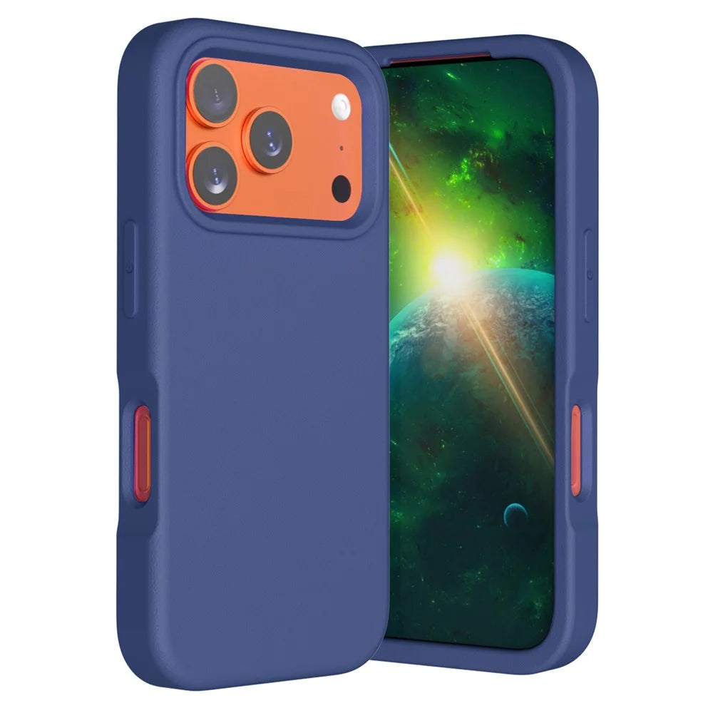 For iPhone 18 Pro Max / 17 Pro Max Case Shockproof EVA Phone Back Cover - Navy Blue - 1