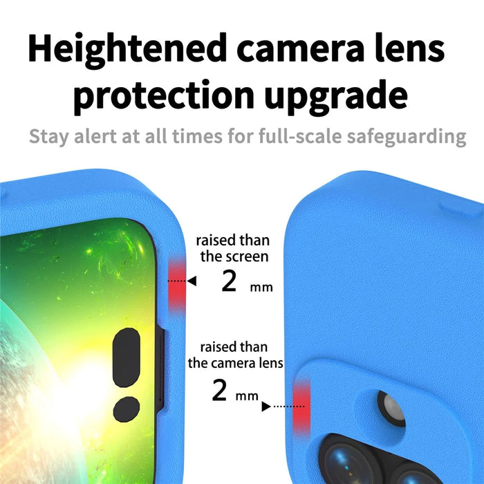 For iPhone 16 Case Shockproof EVA Phone Back Cover - Blue - 3