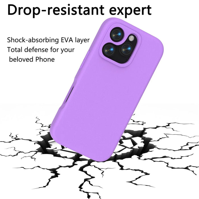 For iPhone 16 Pro Case Shockproof EVA Phone Back Cover - Purple - 4