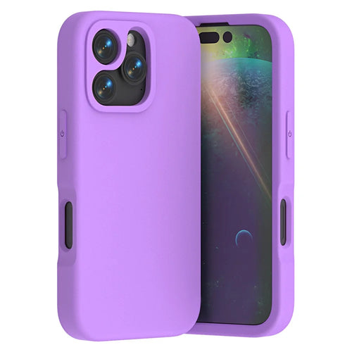 For iPhone 16 Pro Max Case Shockproof EVA Phone Back Cover - Purple - 1