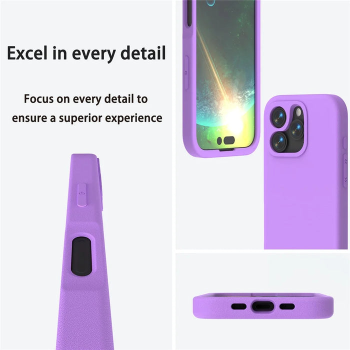 For iPhone 16 Pro Max Case Shockproof EVA Phone Back Cover - Purple - 3