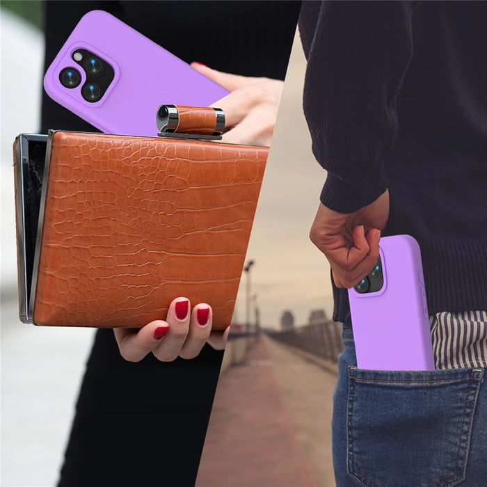 For iPhone 16 Pro Max Case Shockproof EVA Phone Back Cover - Purple - 5