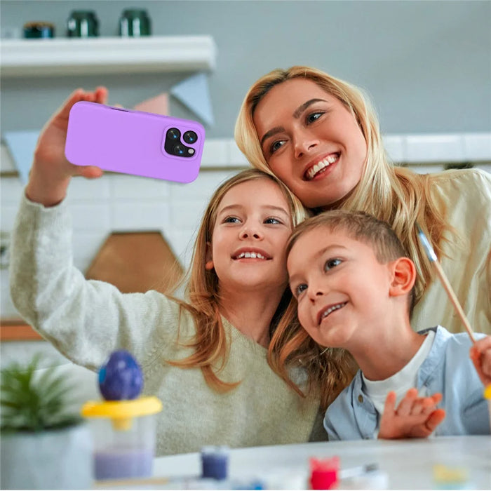 For iPhone 16 Pro Max Case Shockproof EVA Phone Back Cover - Purple - 7