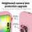 For iPhone 14  /  13 Case Shockproof EVA Phone Back Cover - Pink - 2