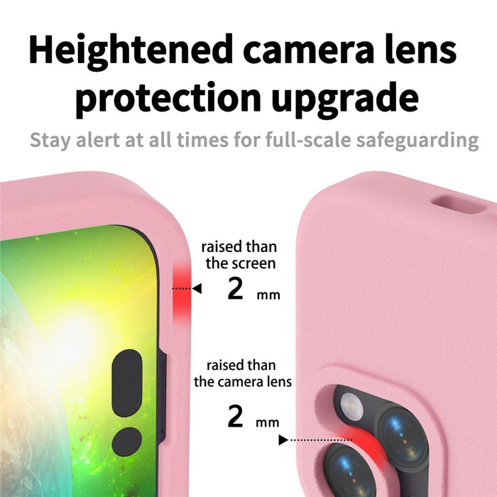 For iPhone 14  /  13 Case Shockproof EVA Phone Back Cover - Pink - 2