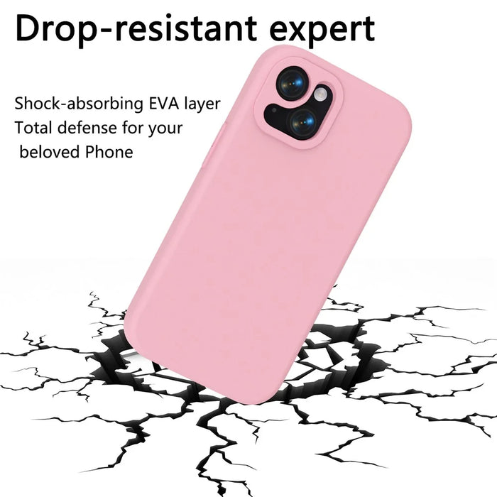 For iPhone 14  /  13 Case Shockproof EVA Phone Back Cover - Pink - 4