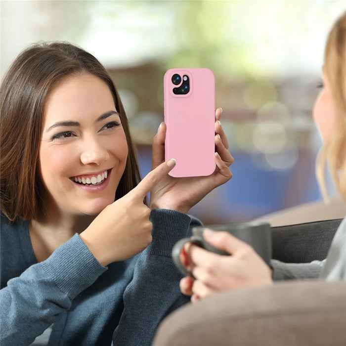 For iPhone 14  /  13 Case Shockproof EVA Phone Back Cover - Pink - 6