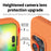 For iPhone 13 Pro Case Shockproof EVA Phone Back Cover - Orange - 2