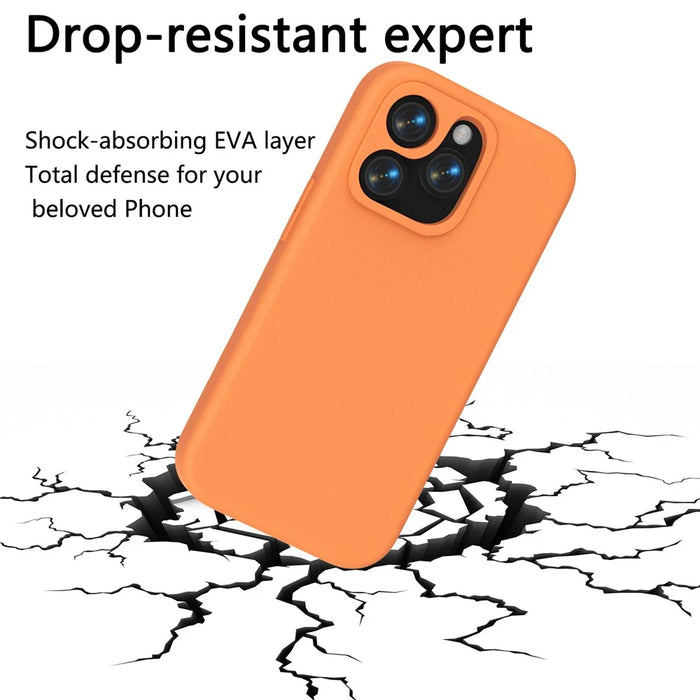 For iPhone 13 Pro Case Shockproof EVA Phone Back Cover - Orange - 4
