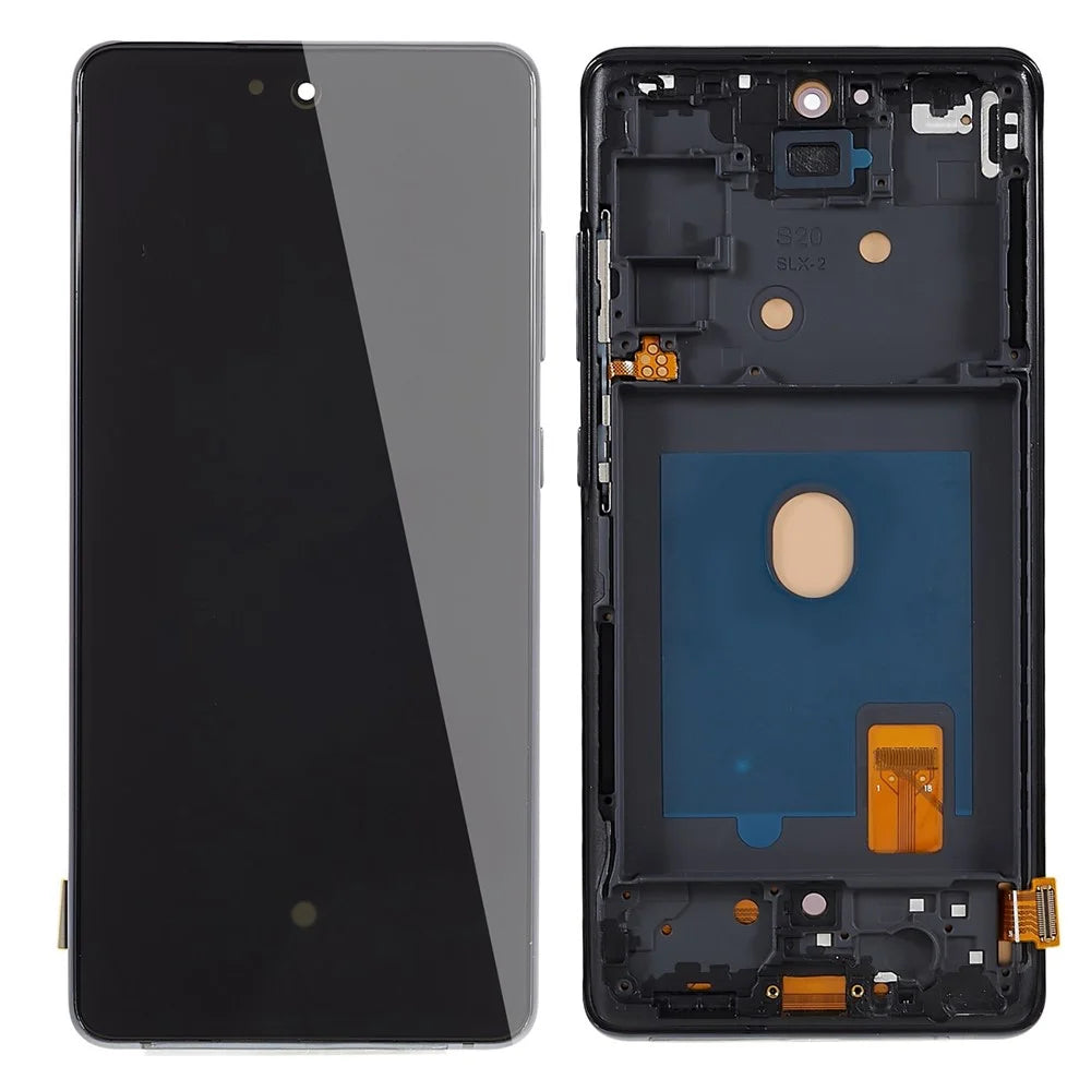 For Samsung Galaxy S20 FE G780 / S20 FE 5G G781 Grade C OLED Screen and Digitizer Assembly + Frame (Without Logo) - Black - 1