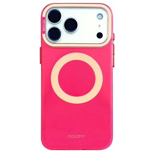 CICI-CITY For iPhone 17 Pro Magnetic Case Compatible with MagSafe PC + TPU IMD Phone Cover - Red - 1