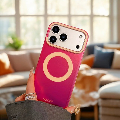 CICI-CITY For iPhone 17 Pro Magnetic Case Compatible with MagSafe PC + TPU IMD Phone Cover - Red - 2