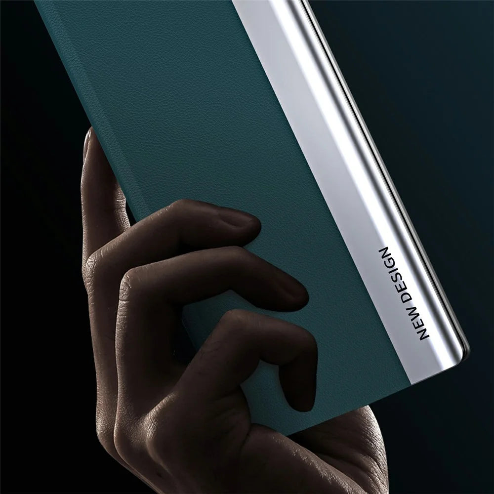 For Samsung Galaxy S26 Ultra Case Anti-Drop Leather Phone Cover with Stand - Green - 5