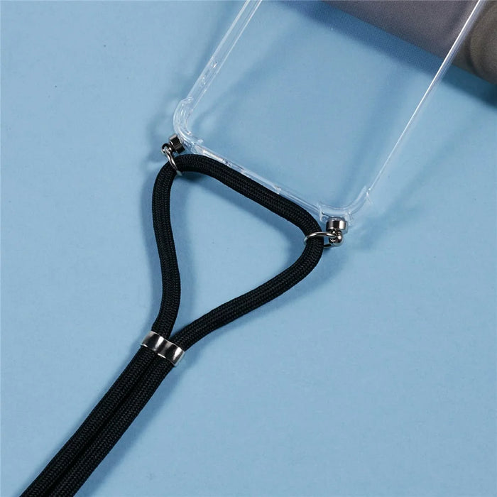 For Samsung Galaxy S26+ Case Reinforced Corner TPU Clear Phone Cover with Lanyard - 5