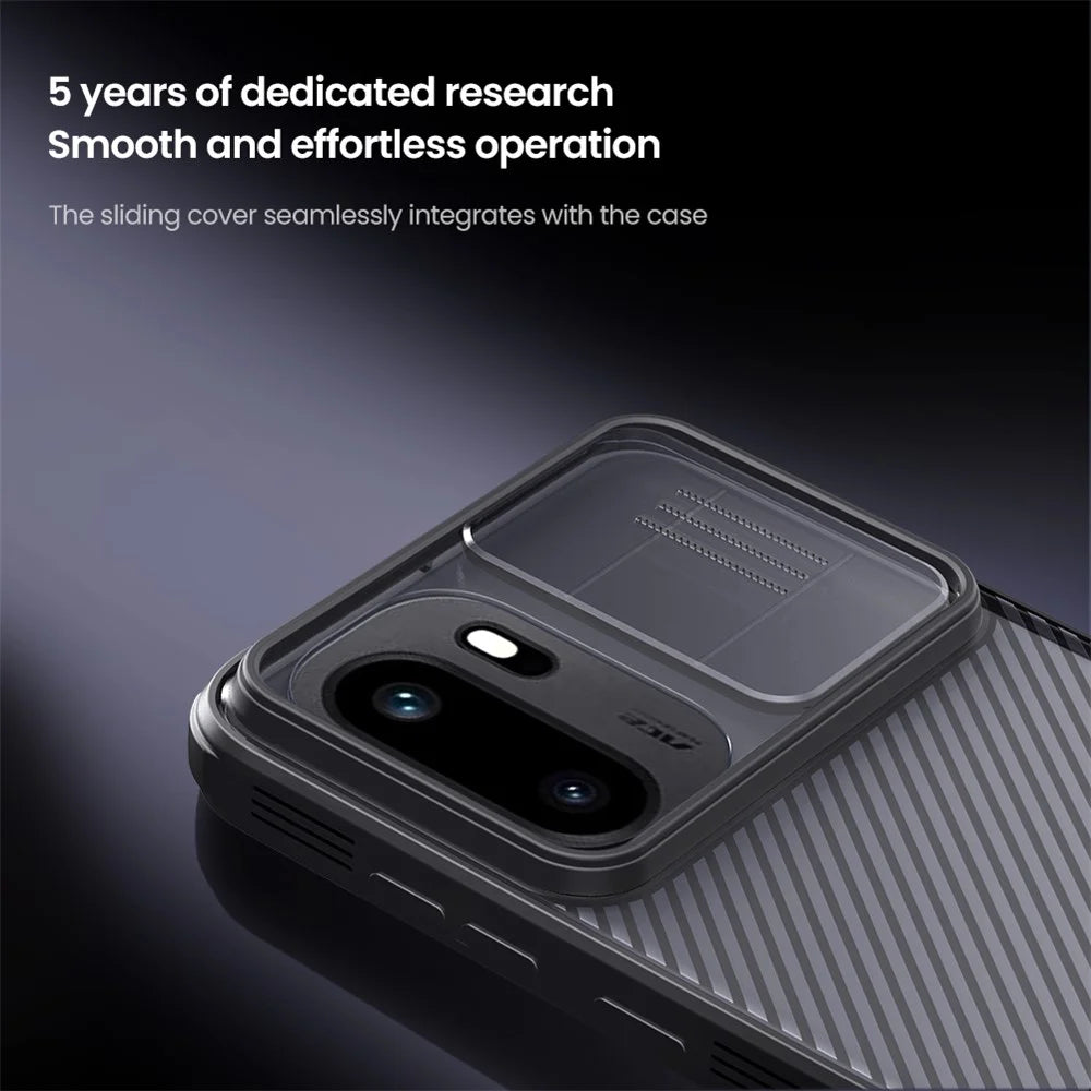 NILLKIN Camshield Pro Series For OnePlus 15R 5G / Ace 6T 5G / Ace 6 5G Case TPU + PC Phone Cover with Camera Slider - Transparent Black - 6