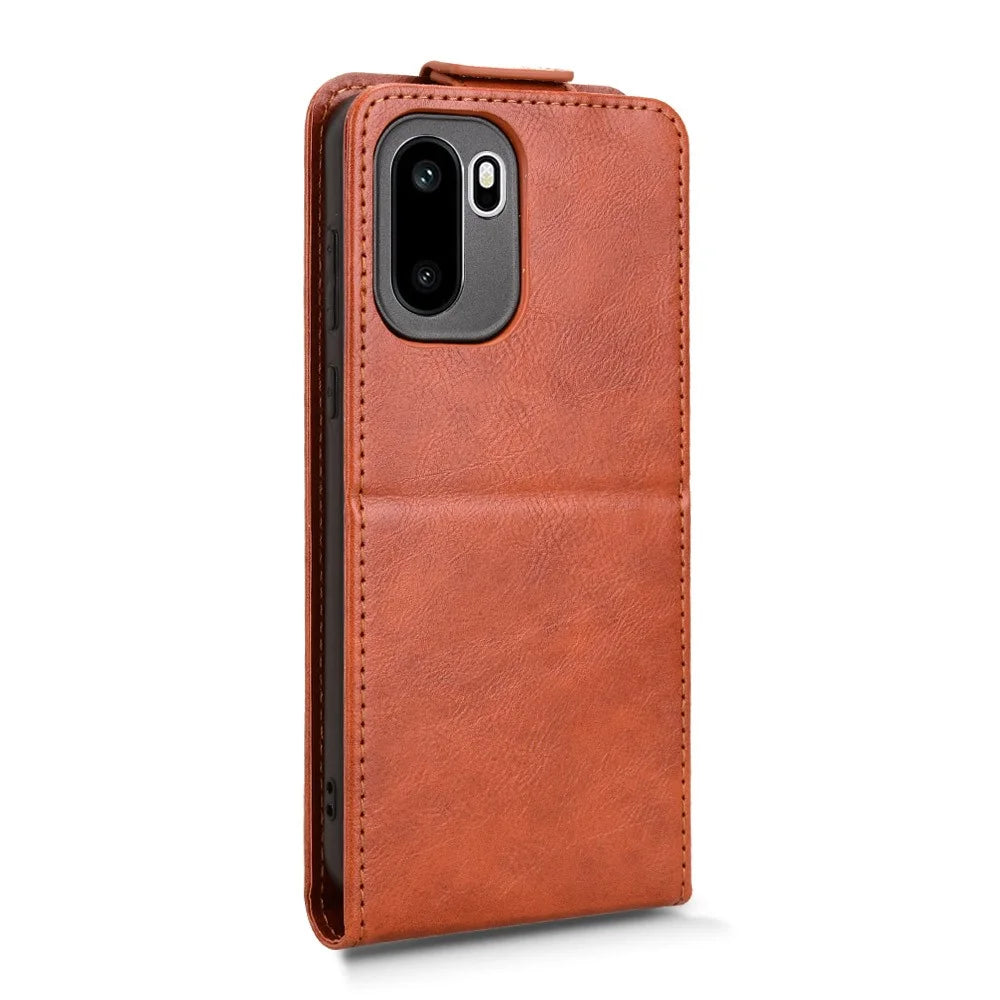 Stand Case For OnePlus 15R 5G / Ace 6T 5G / Ace 6 5G Magnetic Clasp Vertical Flip Leather Phone Cover with Card Holder - Orange - 7